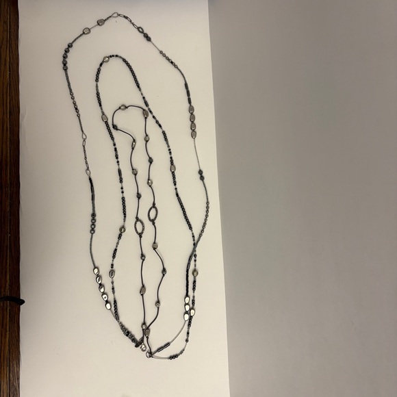 Silpada Sterling Silver and Hematite Three Strand Necklace. N2097 Retired. - Picture 3 of 6